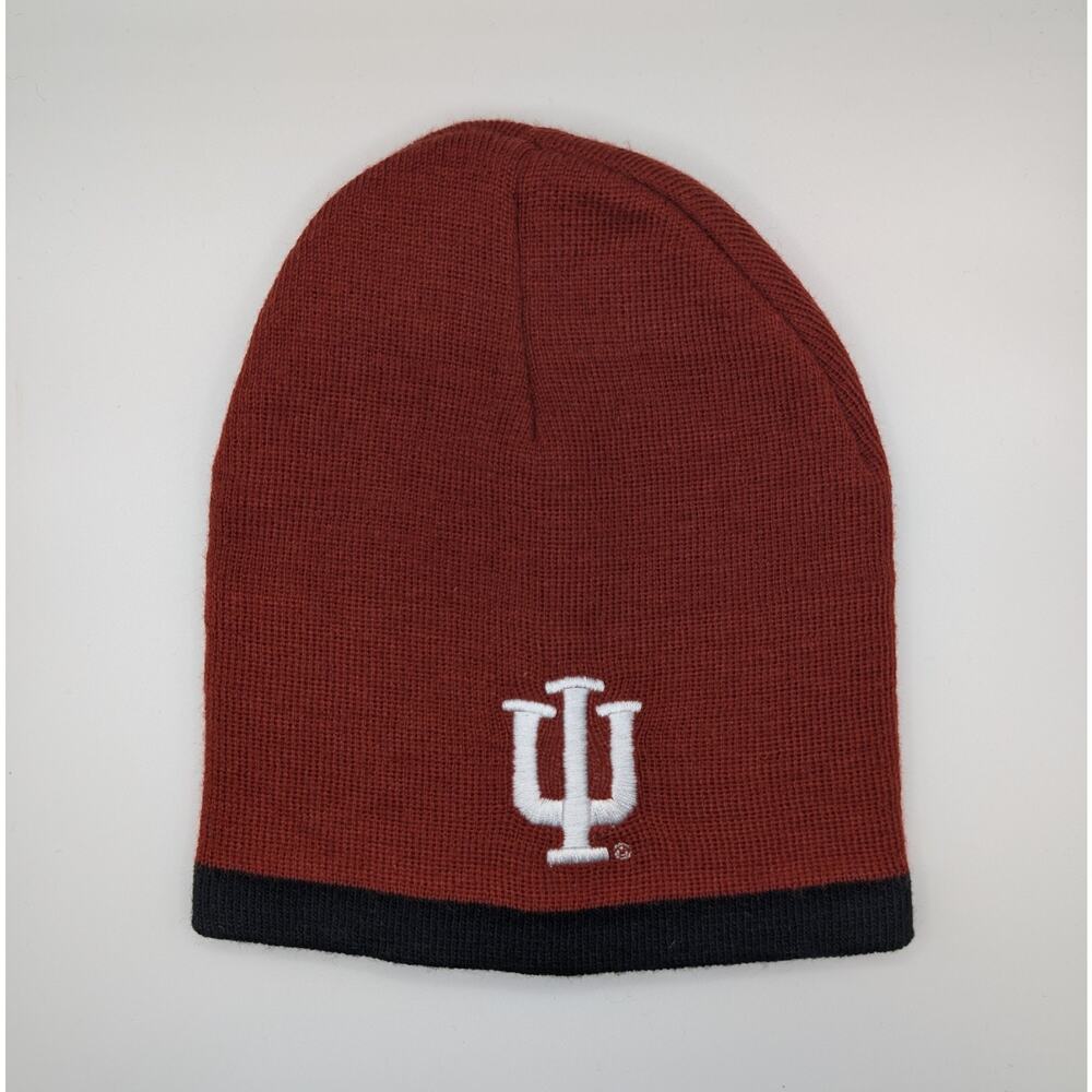 Indiana University IU Beanie Hat NCAA Licensed Knit Cap Crimson & Black Toddler